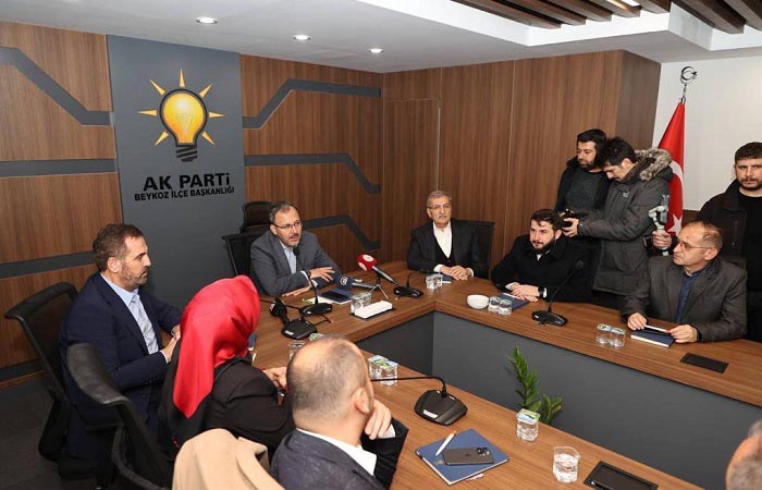 Gençlik ve Spor Bakanı Mehmet Muharrem Kasapoğlu AK Parti Beykoz İlçe Başkanlığı'nı ziyaret etti