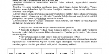 Türk-Alman Üniversitesi 2 personel alacak