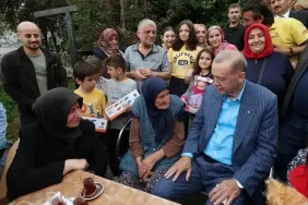 Erdoğan Beykoz’daki eski komşusunu ziyaret etti