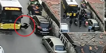 Beykoz’da peş peşe hayrete düşüren kaza!