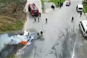 Beykoz’da sürücü canını zor kurtardı!