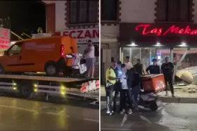 Beykoz’da kontrolden çıkan otomobil kafeye girdi