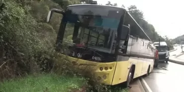 Beykoz’da İETT otobüsünün freni patladı