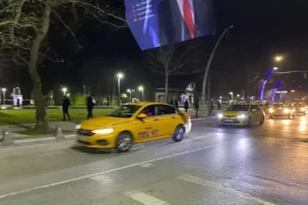 Beykoz’da taksiciler öldürülen Oğuz Erge için eylem yaptı