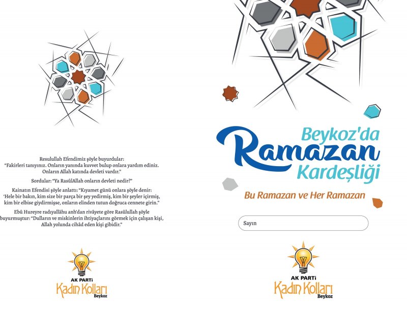 BEYKOZ'DA RAMAZAN KARDEŞLİĞİ PROJESİ AK PARTİ 