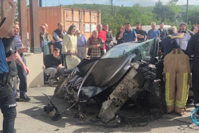 Beykoz Cumhuriyet'de aşırı hız feci kazayı getirdi!