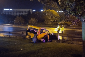 Beykoz'da 2.84 promillik kaza 2 yaralı