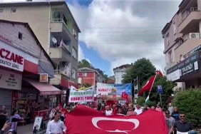 Beykoz’da yüzlerce vatandaş Filistin için yürüdü