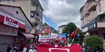 Beykoz’da yüzlerce vatandaş Filistin için yürüdü