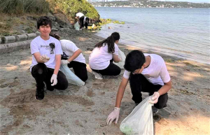 Beykoz sahilden 14,5 kilo atik toplandi