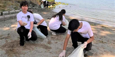 Beykoz sahilden 14,5 kilo atik toplandi