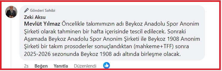 Beykoz 1908 ismi tarihe mi oluyor (1)