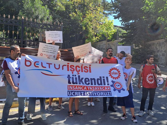 Beltur çalışanları Beykoz’da eylem yaptı