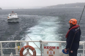 Beykoz'da sürüklenen teknedeki 1 kişi kurtarıldı