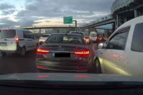 Beykoz’da öfkeli sürücü pes dedirtti!