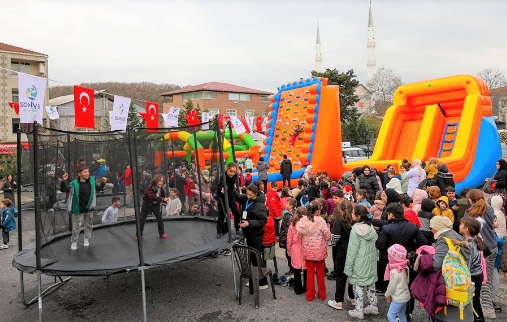 Beykoz’da spor ve eğlence çocukların ayağına götürüldü