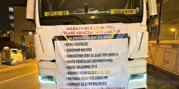 Beykoz’da tır firmasına pankartlı isyan!