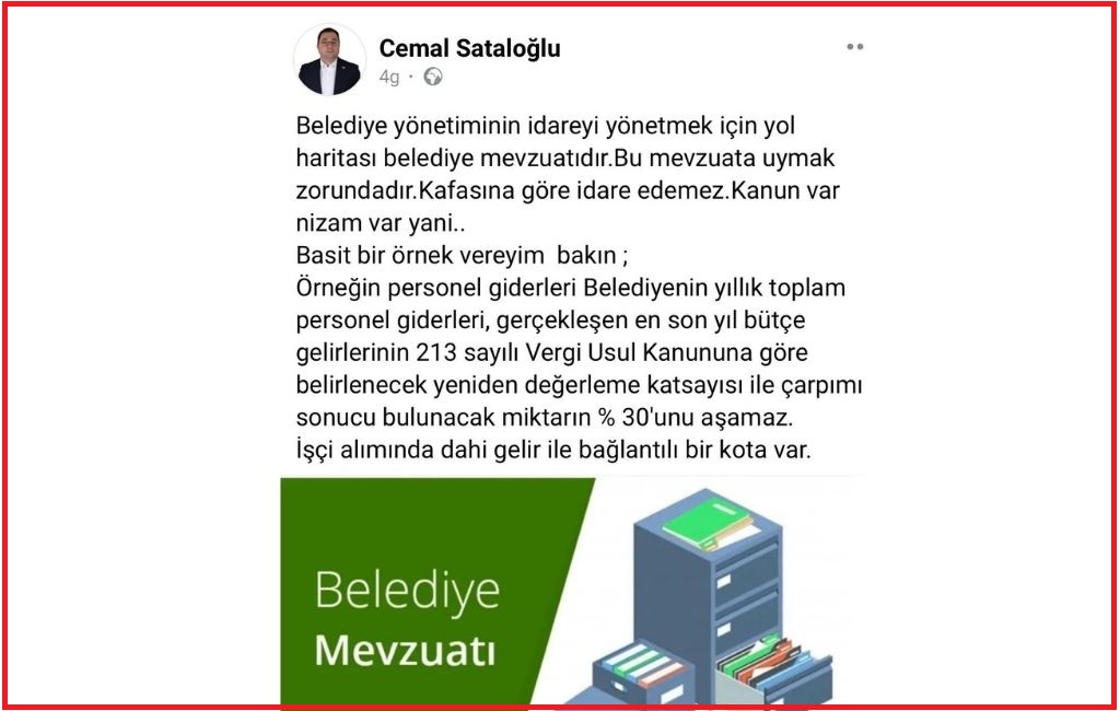 Sataloğlu: Belediyeyi kafanıza göre yönetemezsiniz!