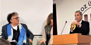 Aykırı eserleri ve politik çıkışlarıyla tanınan ressam Bedri Baykam, Beykoz Üniversitesi’nde düzenlenen bir konferansta dikkat çeken bir öneride bulundu. Maurizio Cattelan'ın ünlü 'bantlanmış muzu'na atıfta bulunan Genco Gülan'a, Baykam, "Muzdan sonraki ilk dışkını konserveye alalım, fikri babası ve dışkı babası olarak müzayedeye koyalım" şeklinde esprili bir teklif sundu. Baykam’ın bu ifadeleri sosyal medyada büyük yankı uyandırarak tepki topladı. Ünlü ressamdan Beykoz’da mide bulandıran sanat fikri!