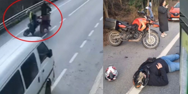 Beykoz'da motosikletler böyle çarpıştı (2)