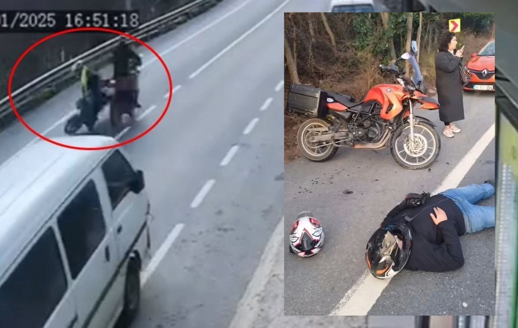 Beykoz'da motosikletler böyle çarpıştı (2)