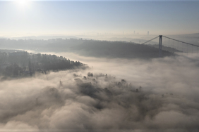 Yılın ilk gününde Beykoz’u sis kapladı