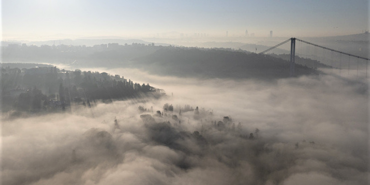 Yılın ilk gününde Beykoz’u sis kapladı