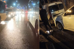 Beykoz’da duran trafikte zincirleme kaza