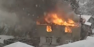 Beykoz’da itfaiyeye kar engeli! 2 saatte ulaştI