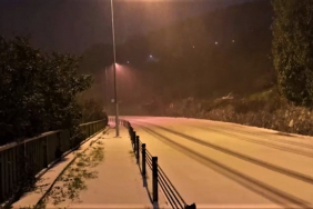 Beykoz’da kar yağışı yeniden başladı