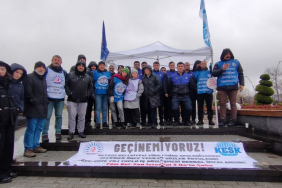 Beykoz Belediyesi’nde memurları kapsayan toplu iş sözleşmesinin 9 aydır imzalanmaması nedeniyle sendika üyeleri kar, karşı, yağmur demeden eylemine devam ediyor.