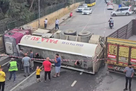 Beykoz'da tanker kazası! 1 yaralı