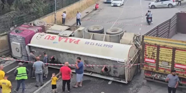 Beykoz'da tanker kazası! 1 yaralı