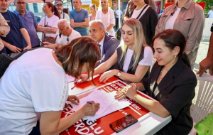 Dilek İmamoğlu Beykoz’da imza topladı