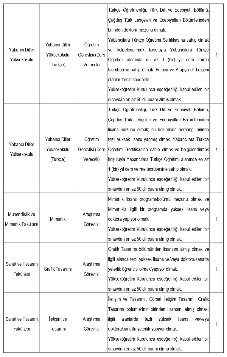 Beykoz Üniversitesi 44 akademik personel alacak