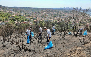Beykoz’da yangın bölgesinde geniş kapsamlı temizlik!