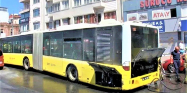 Beykoz otobüsü bir anda yanmaya başladı!