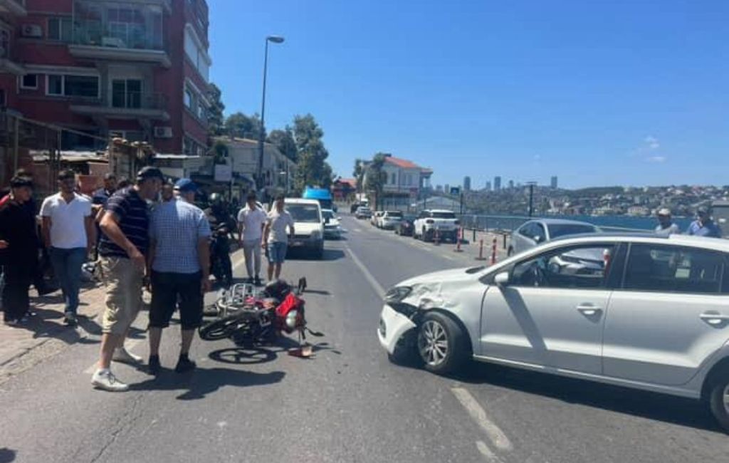 Beykoz’da şerit ihlali kazayı getirdi!