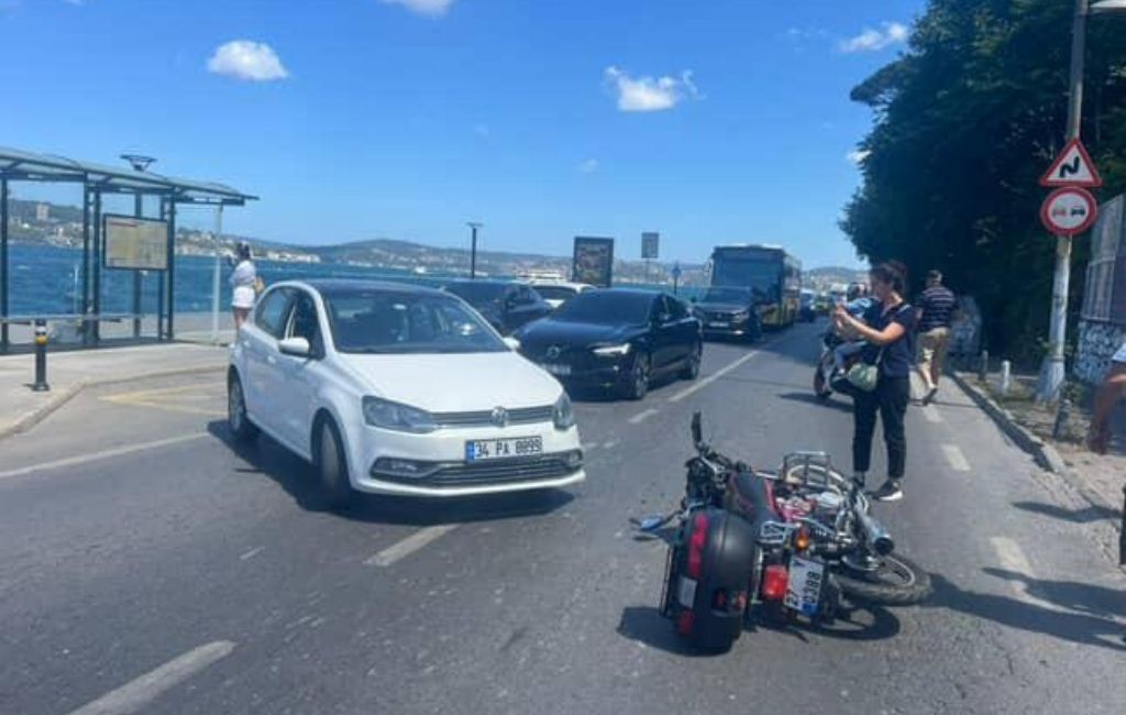 Beykoz’da şerit ihlali kazayı getirdi!