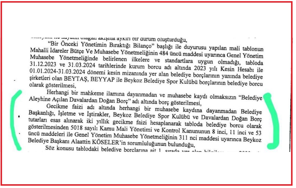 Beykoz’da ‘borç’ tartışmasında yeni gelişme (1)