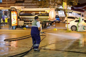 Beykoz'un semt pazarı sokakları özenle temizleniyor (2)
