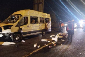 Beykoz'da devrilen minibüsteki 3 kişi yaralandı