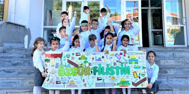 Beykoz’da öğrenciler Filistin için tek yürek oldu! (3)