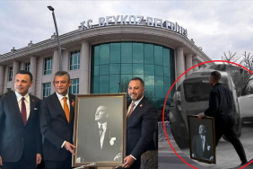 Beykoz Belediyesi’nden çalındığı iddia edilen portreyi hediye etti! (2)