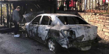 Beykoz'da korkutan yangın! Otomobil kül oldu (1)