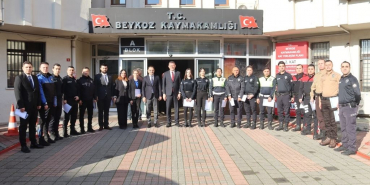 Beykoz Kaymakamı’ndan emniyet personellerine başarı belgesi