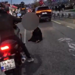 Beykoz’da motosikletli yaya geçidinde kadına çarptı!