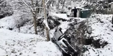 Beykoz'da kar yağışı kazayı getirdi! 3 yaralı
