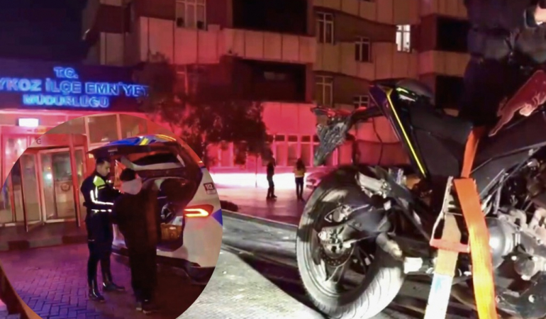Beykoz’da kuralsız motosikletliye ağır fatura!