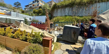 Beykoz'da ifşalara konu kaçak kafe yıkıldı!